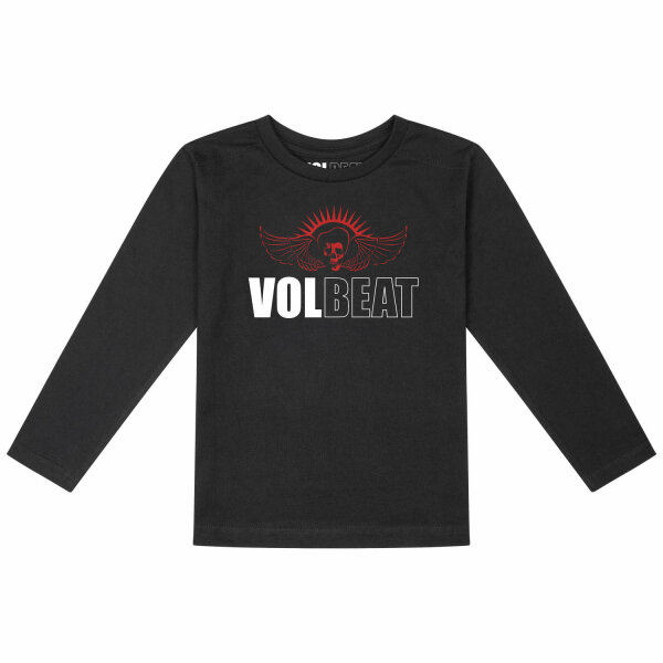 Volbeat (SkullWing) - Kinder Longsleeve, schwarz, rot/weiß, 164