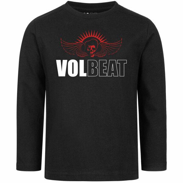 Volbeat (SkullWing) - Kids longsleeve, black, red/white, 92