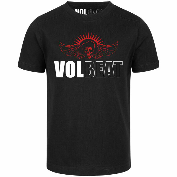 Volbeat (SkullWing) - Kids t-shirt, black, red/white, 164