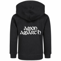 Amon Amarth (Logo) - Kids zip-hoody, black, white, 104