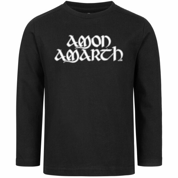Amon Amarth (Logo) - Kids longsleeve, black, white, 92