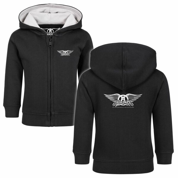 Aerosmith (Logo Wings) - Baby zip-hoody, black, white, 56/62