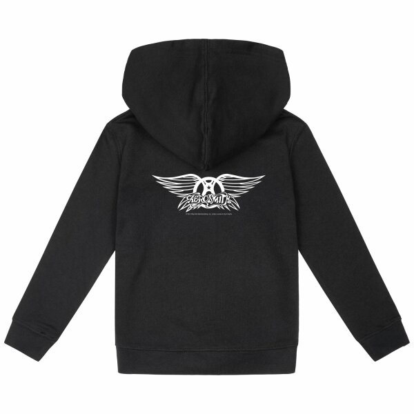 Aerosmith (Logo Wings) - Kids zip-hoody, black, white, 164