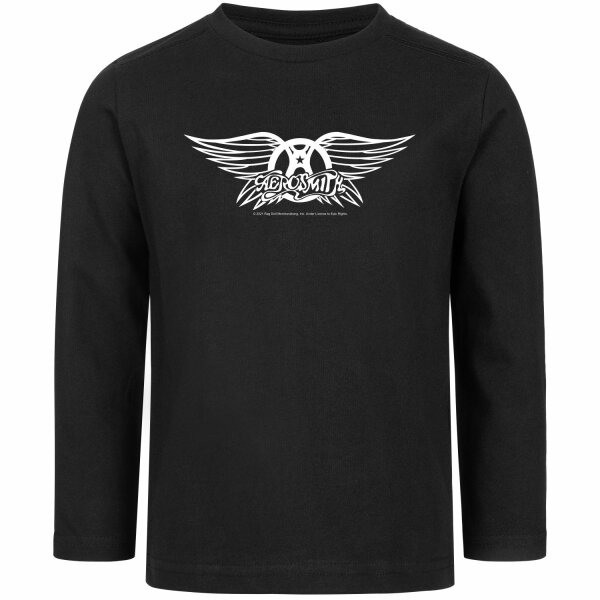 Aerosmith (Logo Wings) - Kinder Longsleeve, schwarz, weiß, 104