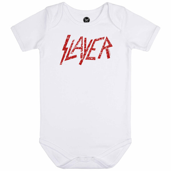 Slayer (Logo) - Baby Body, weiß, rot, 56/62