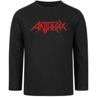Anthrax (Logo) - Kinder Longsleeve - schwarz - rot - 152