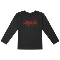 Anthrax (Logo) - Kids longsleeve - black - red - 152