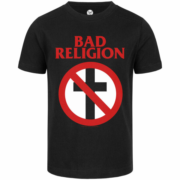 Bad Religion (Cross Buster) - Kinder T-Shirt, schwarz, rot/weiß, 116