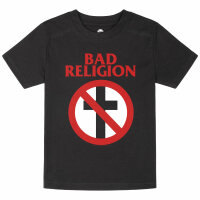 Bad Religion (Cross Buster) - Kinder T-Shirt, schwarz, rot/weiß, 140