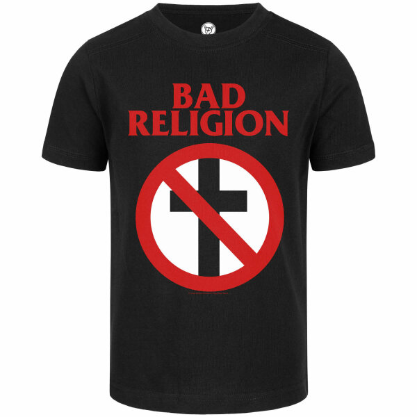 Bad Religion (Cross Buster) - Kinder T-Shirt, schwarz, rot/weiß, 164