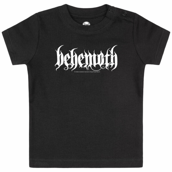 Behemoth (Logo) - Baby T-Shirt, schwarz, weiß, 56/62