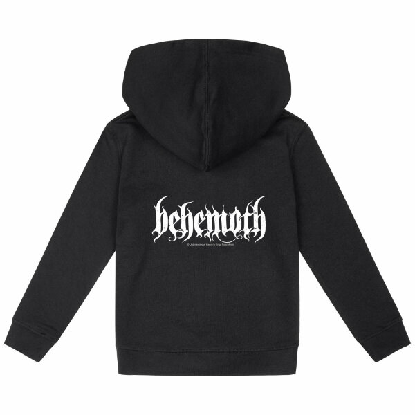 Behemoth (Logo) - Kinder Kapuzenjacke, schwarz, weiß, 104