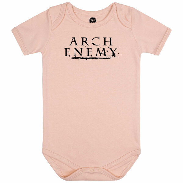 Arch Enemy (Logo) - Baby bodysuit, pale pink, black, 68/74