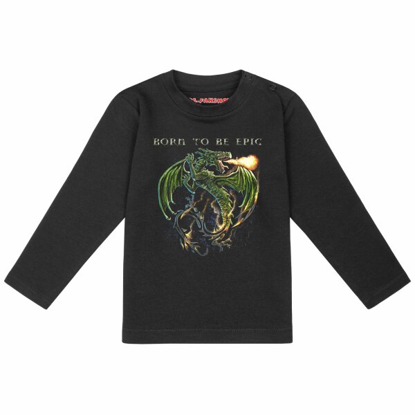 born to be epic - Baby longsleeve, black, multicolour, 56/62