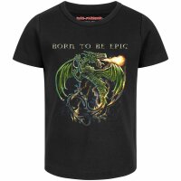 born to be epic - Girly Shirt, schwarz, mehrfarbig, 116
