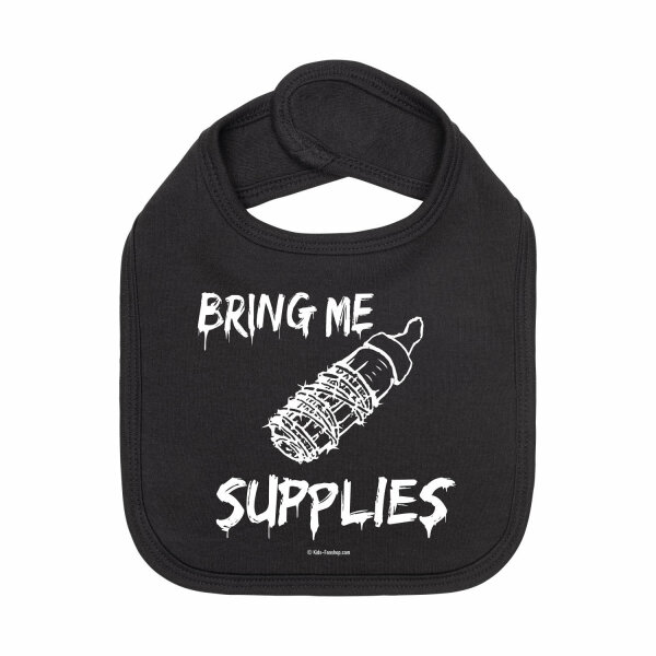 Bring me Supplies - Baby Lätzchen - schwarz - weiß - one size