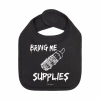 Bring me Supplies - Baby bib - black - white - one size