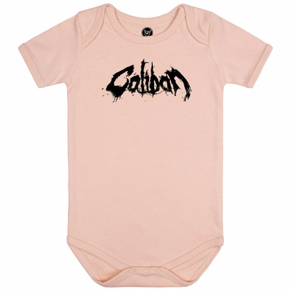 Caliban (Logo) - Baby bodysuit, pale pink, black, 56/62