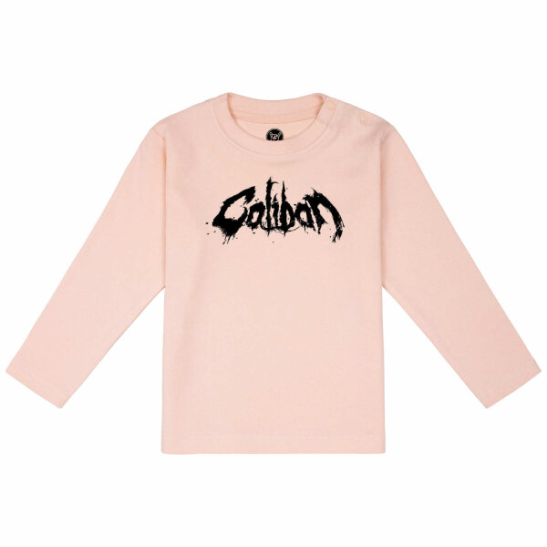 Caliban (Logo) - Baby longsleeve, pale pink, black, 56/62