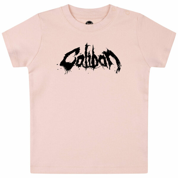 Caliban (Logo) - Baby T-Shirt, hellrosa, schwarz, 56/62