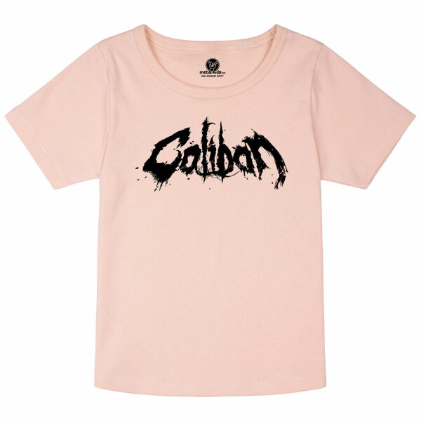 Caliban (Logo) - Girly shirt, pale pink, black, 116