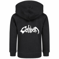 Caliban (Logo) - Kinder Kapuzenjacke, schwarz, weiß, 104