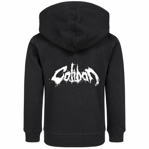 Caliban (Logo) - Kinder Kapuzenjacke, schwarz, weiß, 116