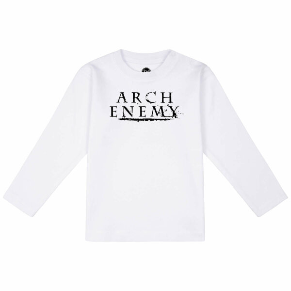 Arch Enemy (Logo) - Baby longsleeve, white, black, 80/86