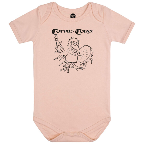 Corvus Corax (Drescher) - Baby bodysuit, pale pink, black, 56/62