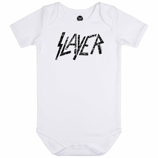 Slayer (Logo) - Baby bodysuit, white, black, 80/86