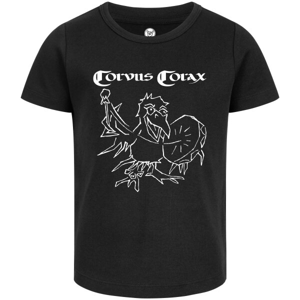 Corvus Corax (Drescher) - Girly shirt, black, white, 152