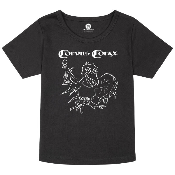 Corvus Corax (Drescher) - Girly Shirt, schwarz, weiß, 152