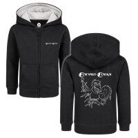 Corvus Corax (Drescher) - Kids zip-hoody, black, white, 152