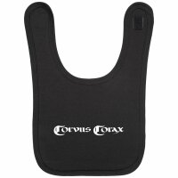 Corvus Corax (Logo) - Baby Lätzchen, schwarz, weiß, one size
