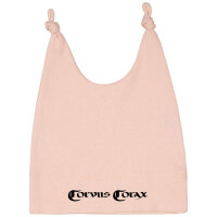 Corvus Corax (Logo) - Baby cap, pale pink, black, one size