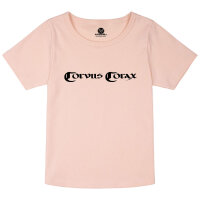 Corvus Corax (Logo) - Girly shirt, pale pink, black, 104