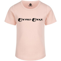 Corvus Corax (Logo) - Girly Shirt, hellrosa, schwarz, 116