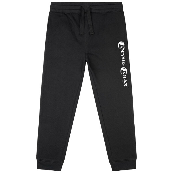 Corvus Corax (Logo) - Kids sweatpants, black, white, 104