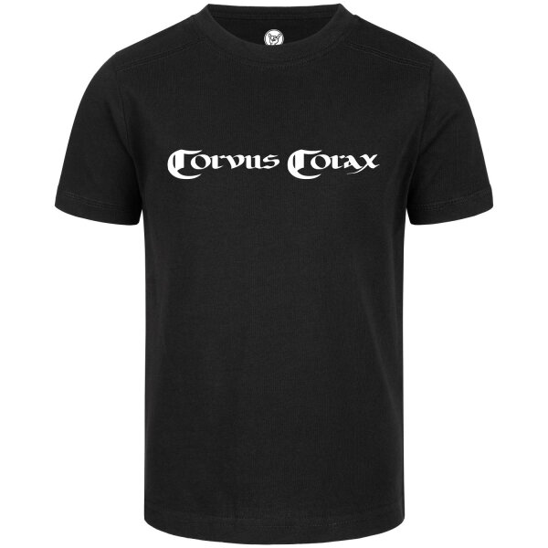 Corvus Corax (Logo) - Kinder T-Shirt, schwarz, weiß, 104