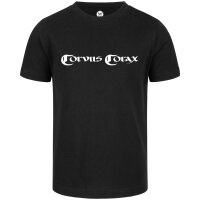 Corvus Corax (Logo) - Kinder T-Shirt, schwarz, weiß, 104