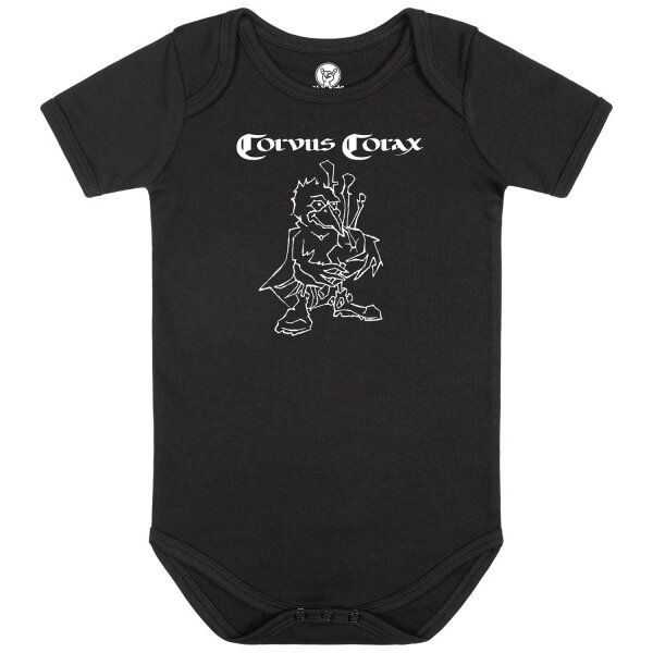 Corvus Corax (Rabensang) - Baby Body, schwarz, weiß, 80/86