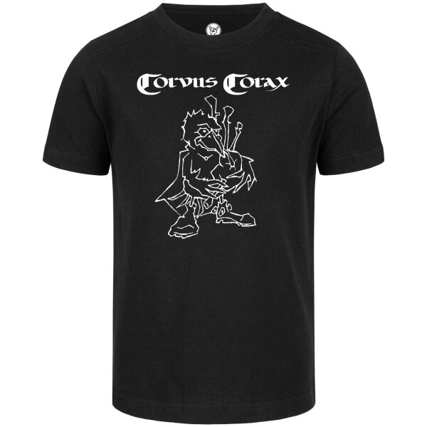 Corvus Corax (Rabensang) - Kinder T-Shirt, schwarz, weiß, 128