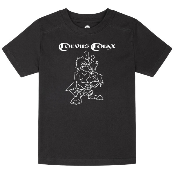 Corvus Corax (Rabensang) - Kinder T-Shirt, schwarz, weiß, 128