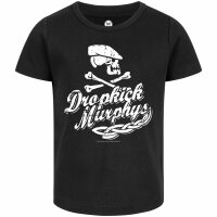 Dropkick Murphys (Scally Skull Ship) - Girly shirt, black, white, 104