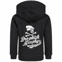 Dropkick Murphys (Scally Skull Ship) - Kinder Kapuzenjacke, schwarz, weiß, 128