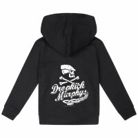 Dropkick Murphys (Scally Skull Ship) - Kinder Kapuzenjacke, schwarz, weiß, 128