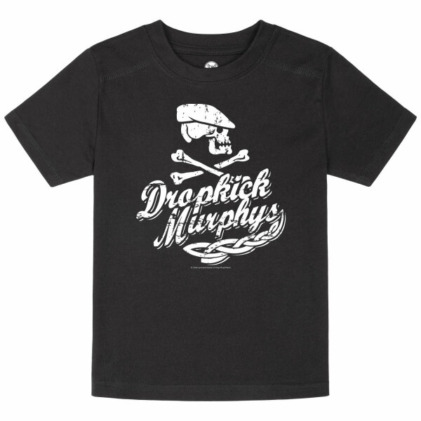 Dropkick Murphys (Scally Skull Ship) - Kinder T-Shirt, schwarz, weiß, 104