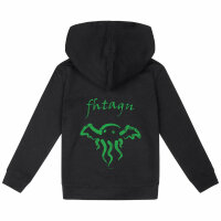 Fhtagn - Kids zip-hoody - black - green - 128