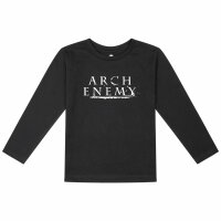 Arch Enemy (Logo) - Kinder Longsleeve, schwarz, weiß, 92