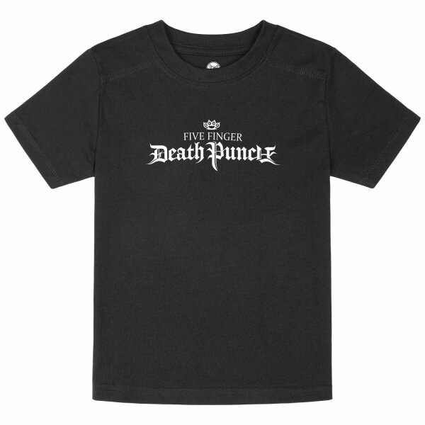 Five Finger Death Punch (Logo) - Kinder T-Shirt, schwarz, weiß, 152